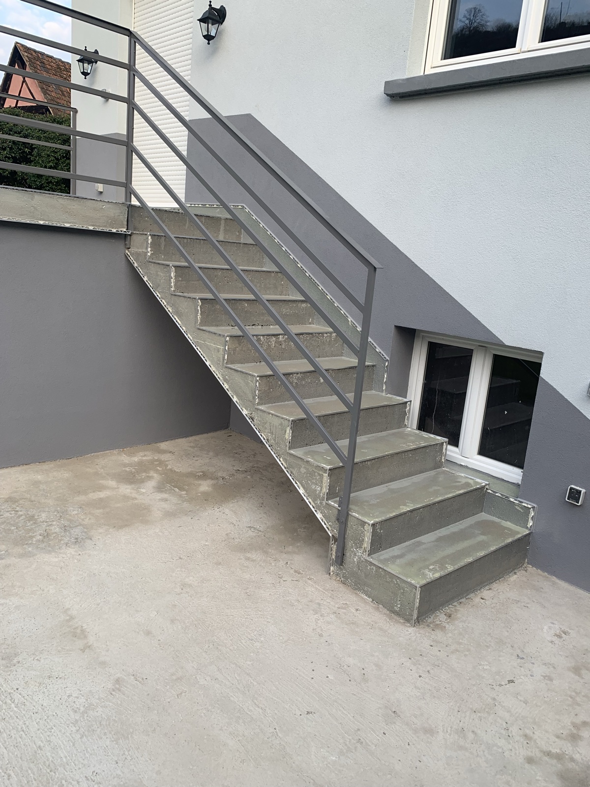 Escalier moderne contemporain — avant travaux