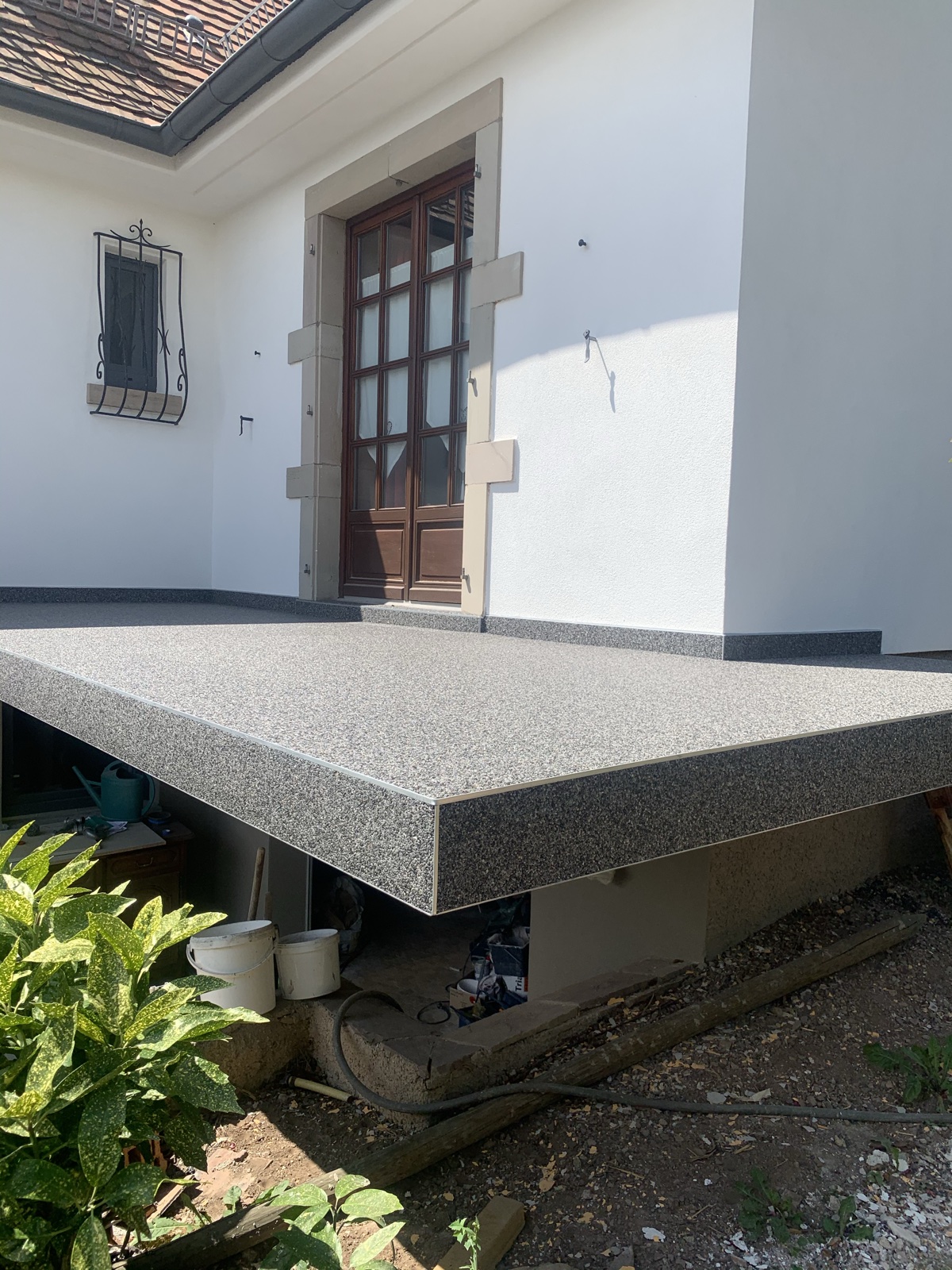 Terrasse en surélévation — après réalisation Haussmann Sols Résine