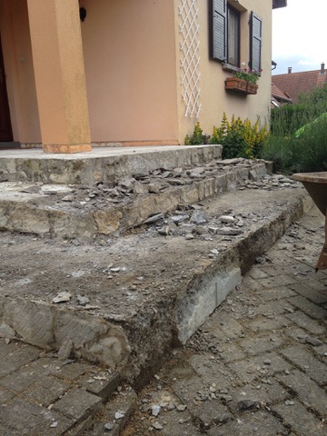 Entrée de villa — avant travaux